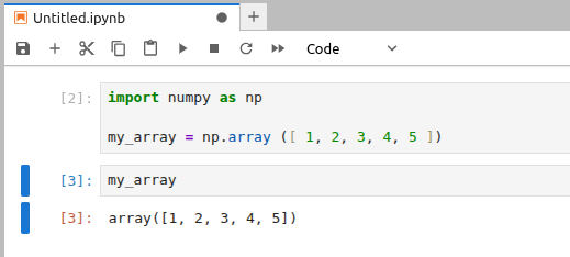 Sesión de Jupyter en la web